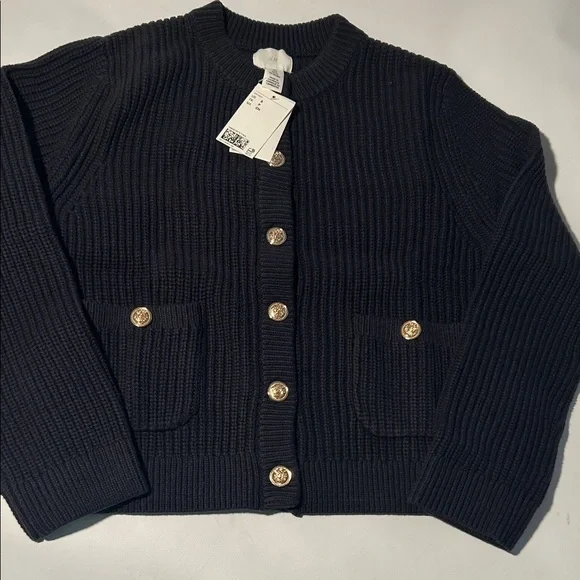 H&M Black Short Knit Cardigan - Picture 1 of 9